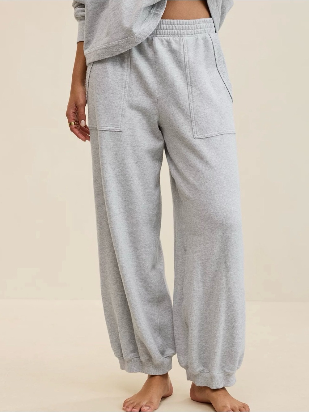 Aerie Vacay Jogger medium heather grey size XS Short